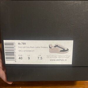 ALOHAS Dual Tone white and  Black Sneakers